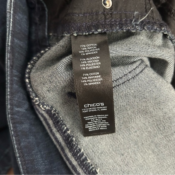 Chico's So Slimming Dark Indigo Jeans - Picture 6 of 6